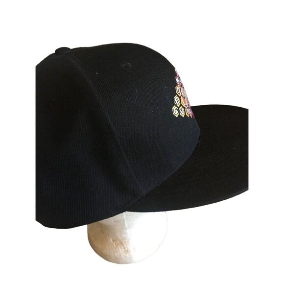 Black Geometric Visions Hat Cap Snapback One Size - Picture 4 of 6